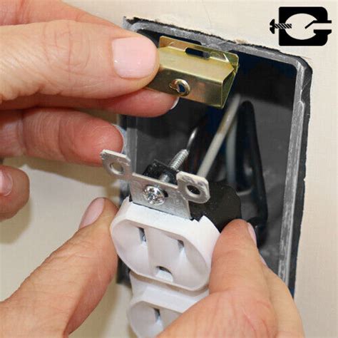 g clips electrical box repair|electrical box screw hole broken.